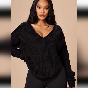 SOLD! Twist-back Sweater, Fashion Nova open back sweater